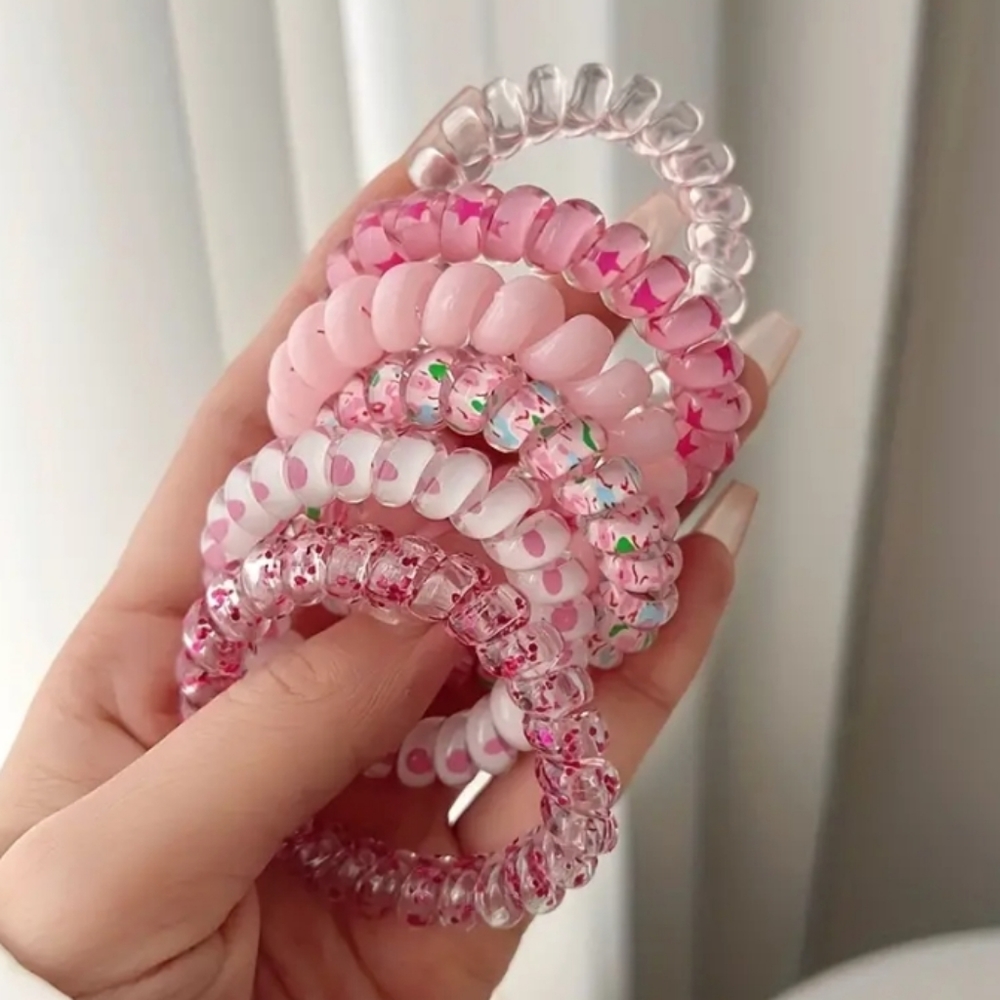 🥝10 For $25🥝♡6pcs Spiral Hair Ties